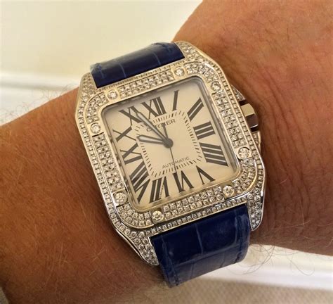 cartier gold watch with diamonds|cartier diamond watches for sale.